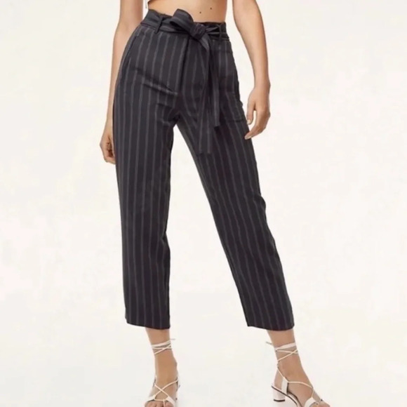 Aritzia Wilfred Front Tie Trouser Pants size 6 - Picture 1 of 9